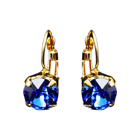 Auskarai "Krāšņums (Sapphire)" su Swarovski™ kristalais